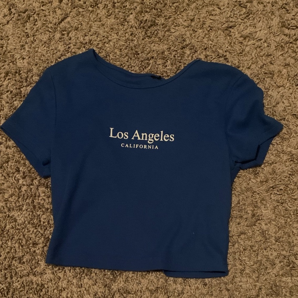 Blue crop top